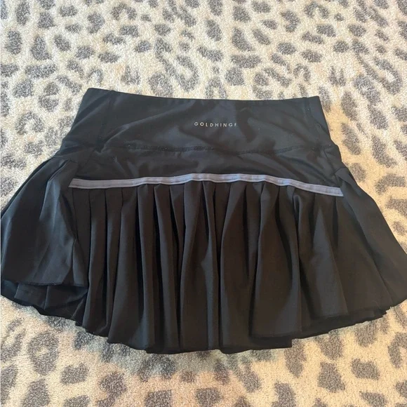 Black Pleated Women's Skort - Picture 2 of 4